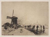 KG 09141
<br/>
Schaatsenrijders op een vaart bij Maassluis
<br/>
<em>Jongkind, Johan Barthold (1819-1891)</em>